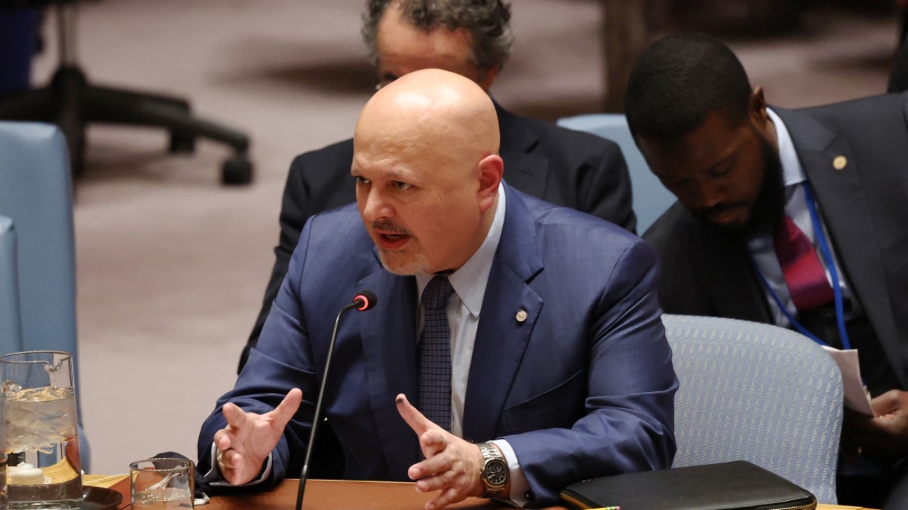 NEW YORK, NEW YORK - JANUARY 27: International Criminal Court (ICC) Prosecutor Karim Khan, attends a United Nations Security Council meeting on Sudan and South Sudan at the United Nations headquarters on January 27, 2025 in New York City. The UN Security Council met to receive the semi-annual briefing from the International Criminal Court (ICC) Prosecutor Karim Khan on the ICCs Darfur-related work.   Michael M. Santiago/Getty Images/AFP (Photo by Michael M. Santiago / GETTY IMAGES NORTH AMERICA / Getty Images via AFP)