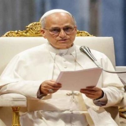 Vatican City (Vatican City State (Holy See)), 14/06/2025.- Pope Leo XIV leads the Jubilee of Sport at the Saint Peter's Basilica, in Vatican City, 14 June 2025. The two-day jubilee will conclude with a Mass led by the pope in St. Peter's Basilica on 15 June. (Papa) EFE/EPA/GIUSEPPE LAMI